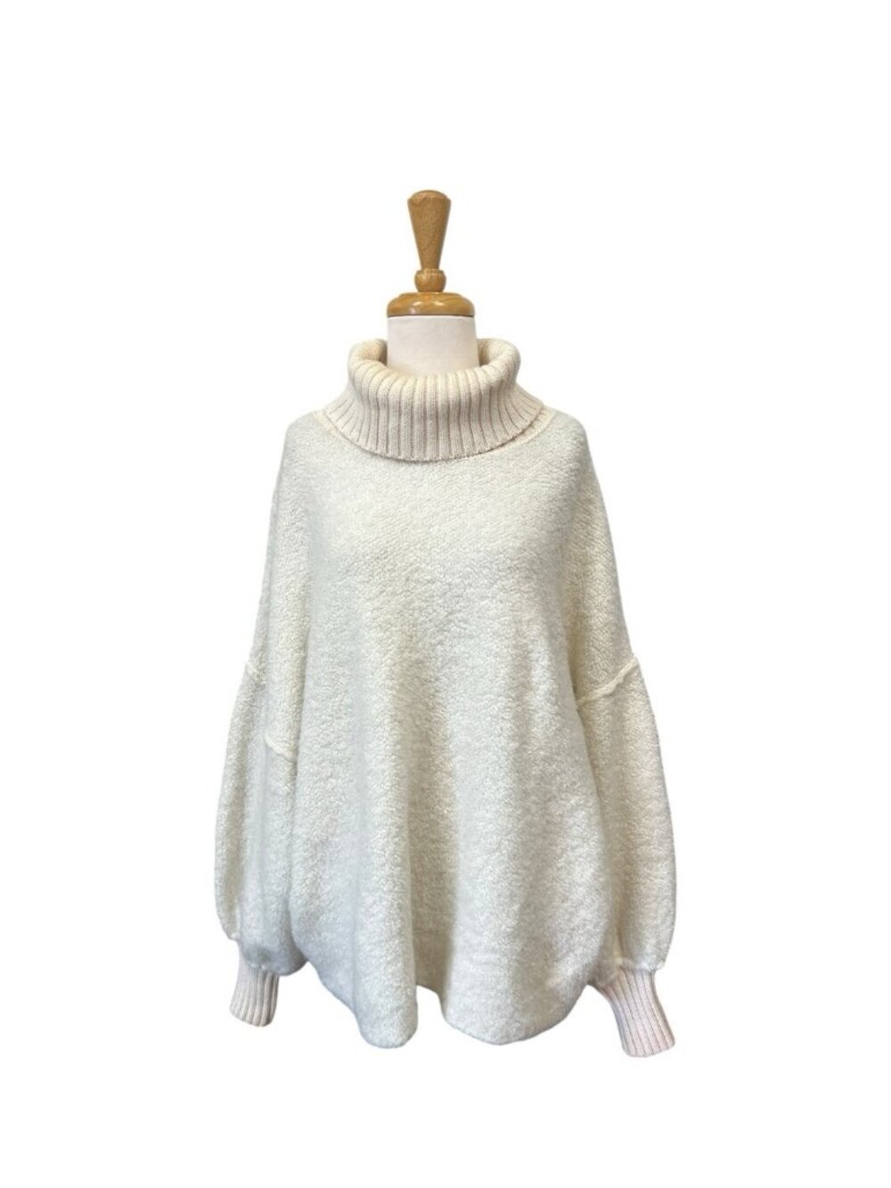 Free People Milo Pullover Sweater Size S Small Cream Oversized